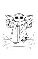 Baby Yoda kleurplaat 18